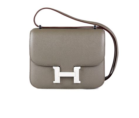 Túi Hermes Constance 18 Vert De Gris Etain PHW 